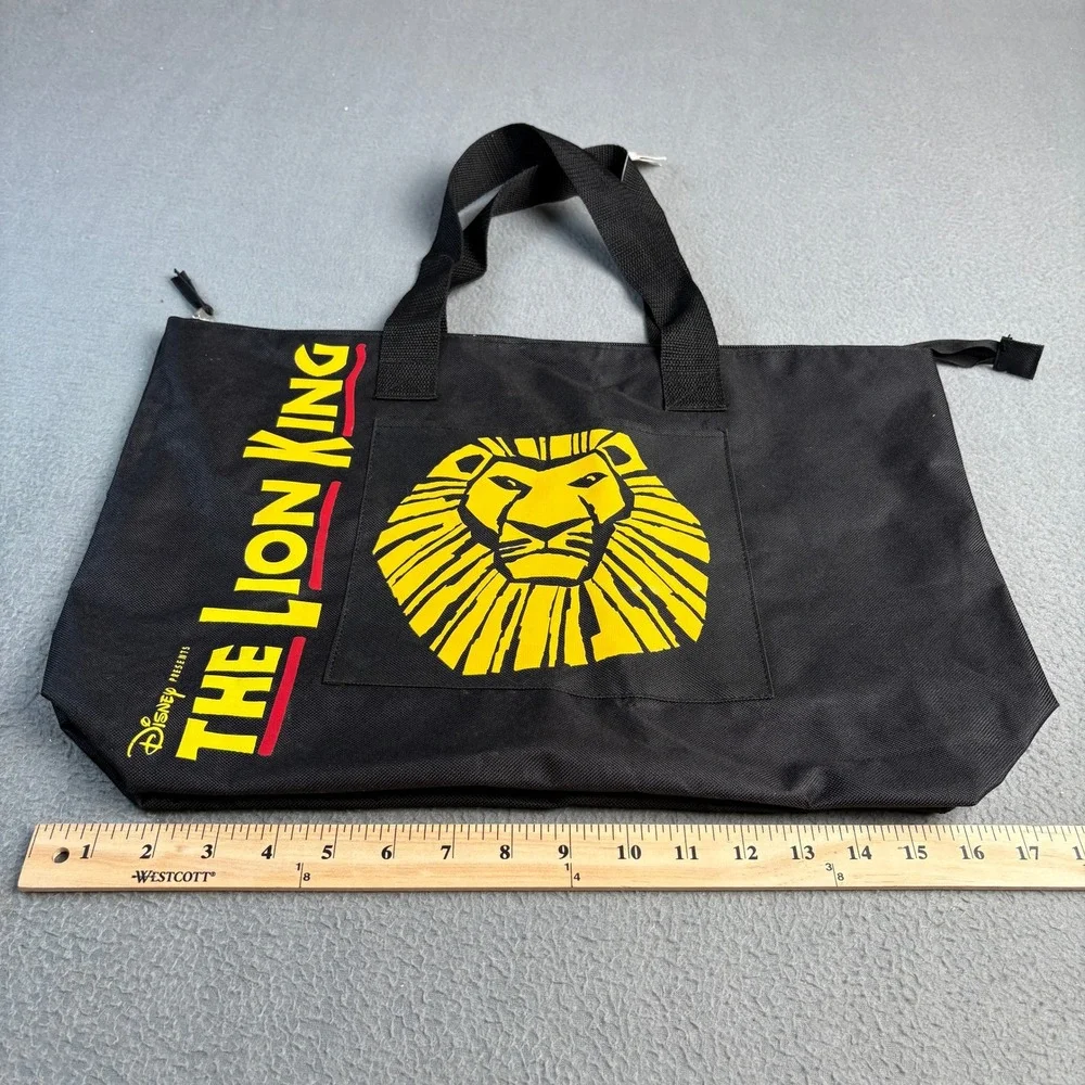 Disney The Lion King Broadway Musical VIP Zip Tote Bag Black Yellow 670 NWT